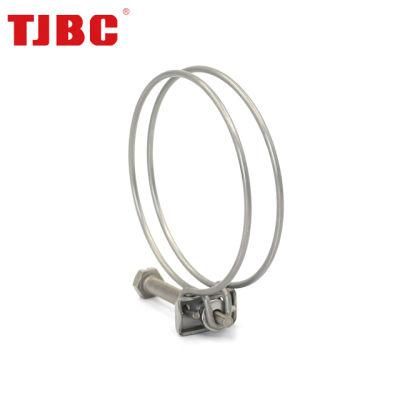 Stainless Steel French Double Wires Rope Spring Hose Clip