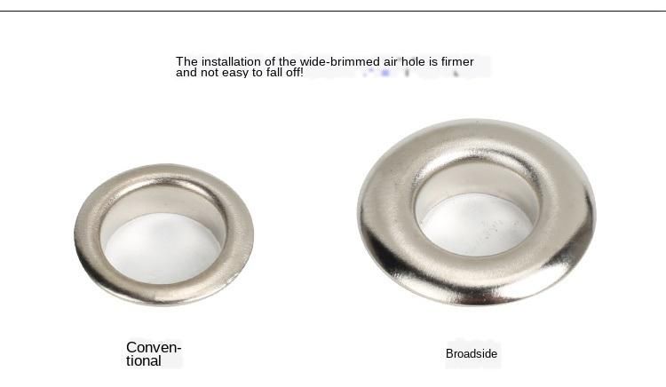 High-Foot Wide-Brimmed Corn Buckle Kt Board Advertising Printing Cloth Shoe Eye Buckle Hollow Rivet Sunshade Block Air Eye Water Eye Rivet