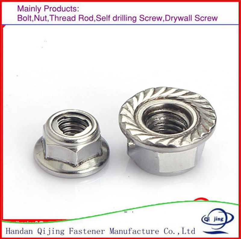 Plain Stainless Steel Hardware Flange Nut Hex Thin Nut A2-70 (M4-M24)