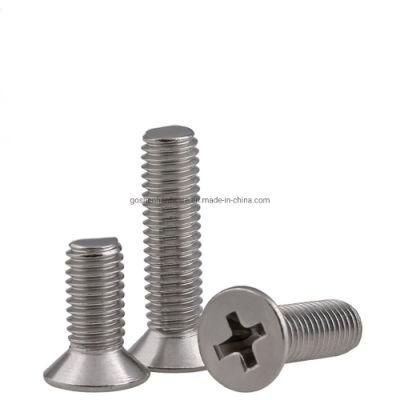 Stock in DIN965 Cross Recessed Flat Head Machine Screw