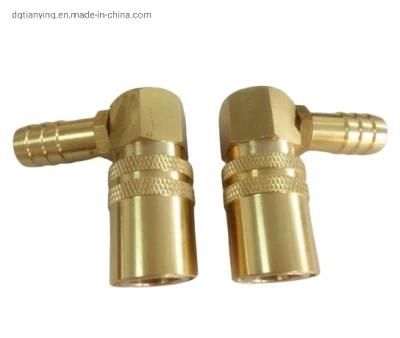 Dme 90 Elbow Brass Hose Fitting with Hose Barbs
