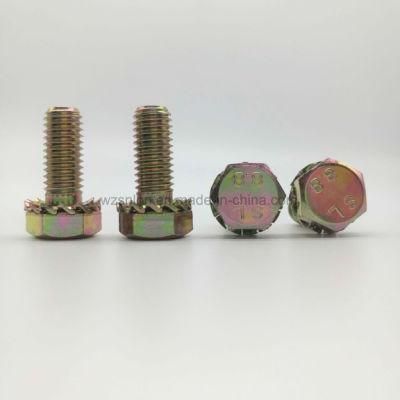 Hex Head Bolt and External Teeth Serrated Lock Washer